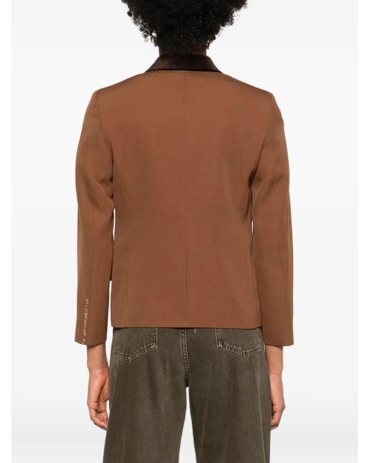 Blazer Con Cuello De Terciopelo Marni de color Brown