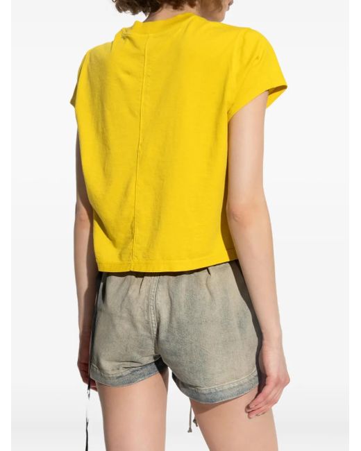 Camiseta con cuello redondo Rick Owens de color Yellow