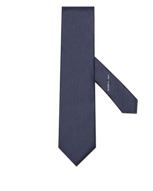 Zegna Blue Silk Tie for men