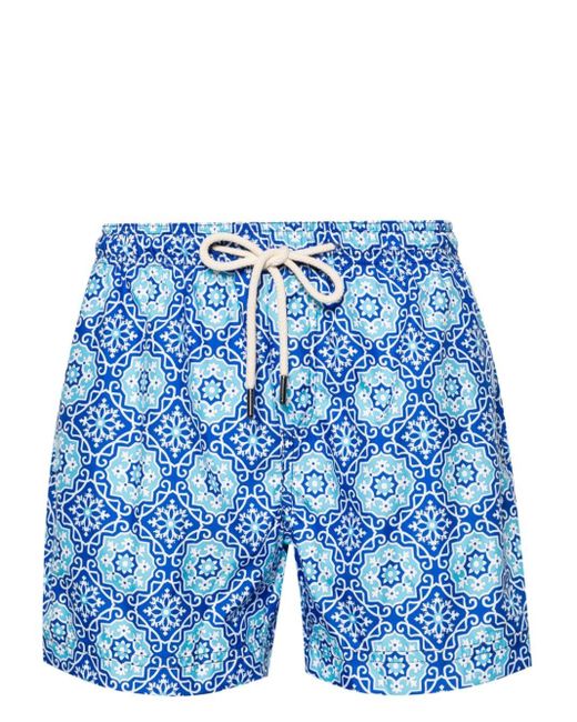 Peninsula Blue Filicudi Graphic-print Swim Shorts for men