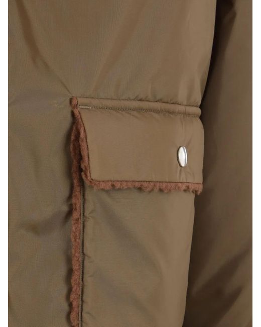MYTHINKS Brown Teddy-Trimmed Jacket