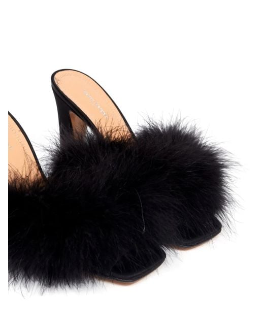 Maison Margiela Black Feather Sandals