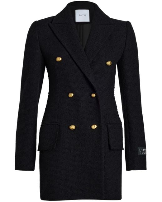 Patou Black Double-Breasted Blazer
