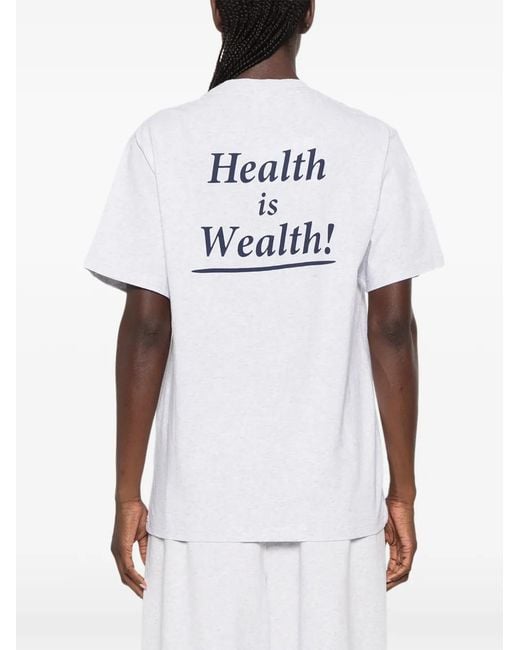 Sporty & Rich White Fema Logo-Print T-Shirt