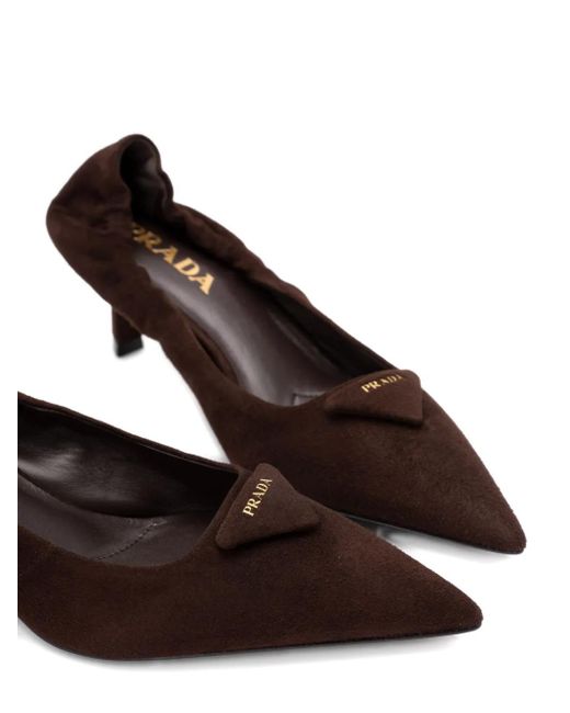 Prada Brown Pumps mit spitzer Kappe