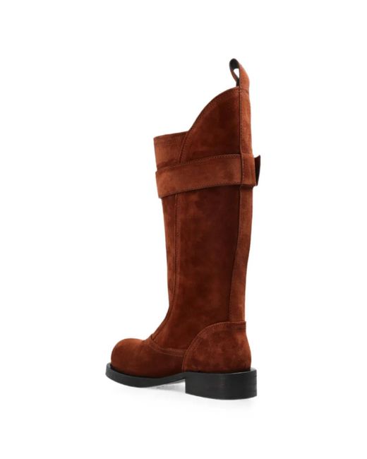 IRO Brown Riff Buckle-Fastening Biker Boots