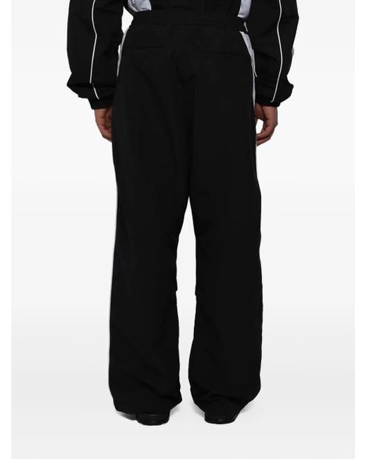 Rhude Black Side-Stripe Track Pants for men