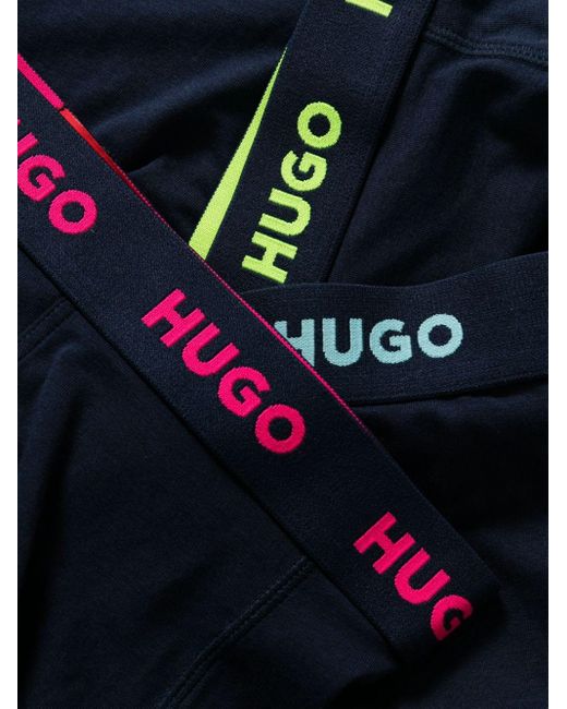 Boxer à taille à logo HUGO pour homme en coloris Black