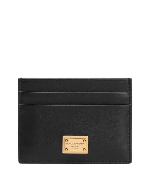Dolce & Gabbana Black Dolce & Gabbana Leather Card Holder