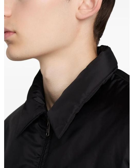 Prada Gefütterte Jacke Mit Triangel-Logo in Black für Herren