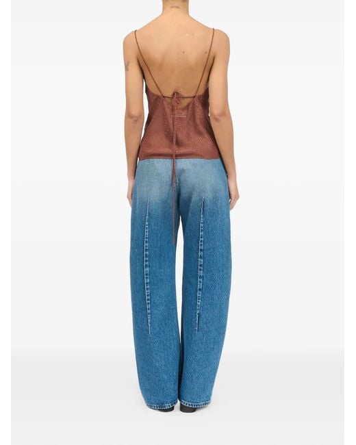 MM6 by Maison Margiela Brown Haut À Motif Zèbre