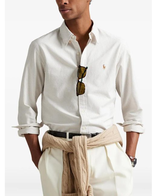 Camisa a rayas Polo Ralph Lauren de hombre de color White