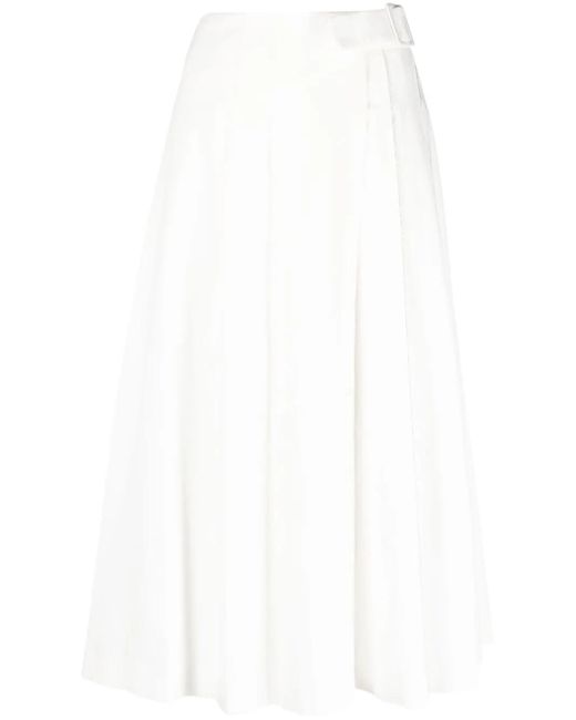 Fabiana Filippi White Belted Midi Skirt