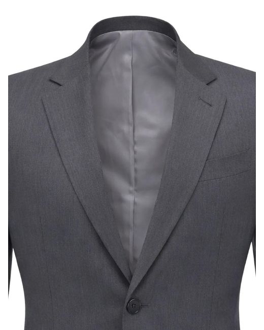 Zegna Blue Two-Button Notched-Lapel Blazer for men