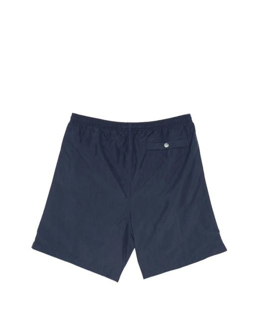 AMI Blue Ami De Coeur Elastic-Waist Swim Shorts for men
