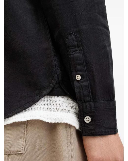 メンズ AllSaints Laguna ロングスリーブ シャツ Black