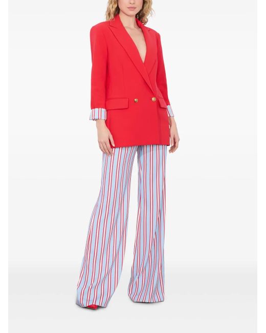 Alice + Olivia Red Arias Double-Breasted Blazer