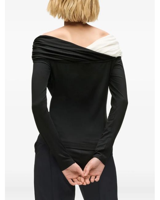 Karl Lagerfeld Black Off-Shoulder Top