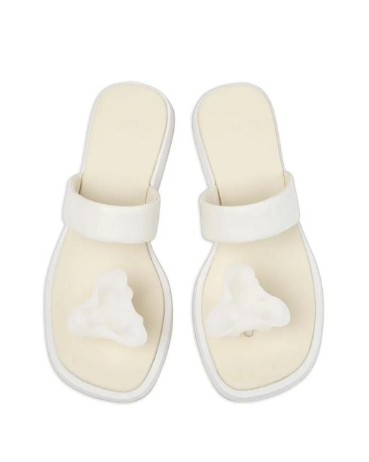 Camper White Dana Leather Sandals
