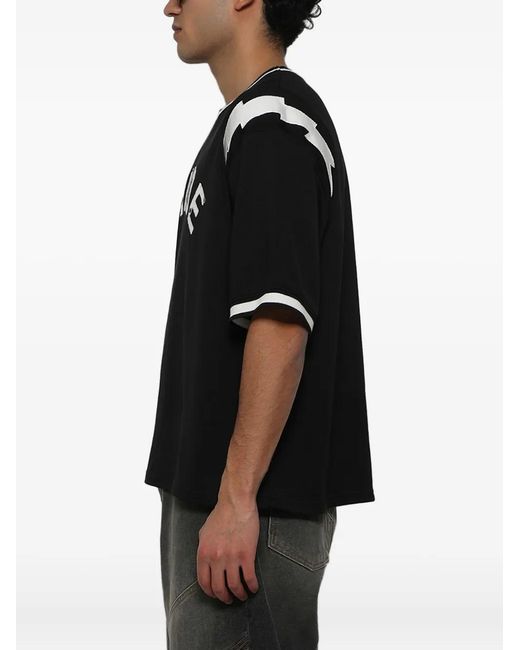Rhude Black Lightning Ringer T-Shirt for men