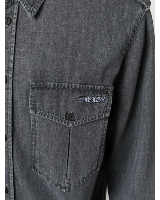 Isabel Marant Black Cesar Denim Shirt for men