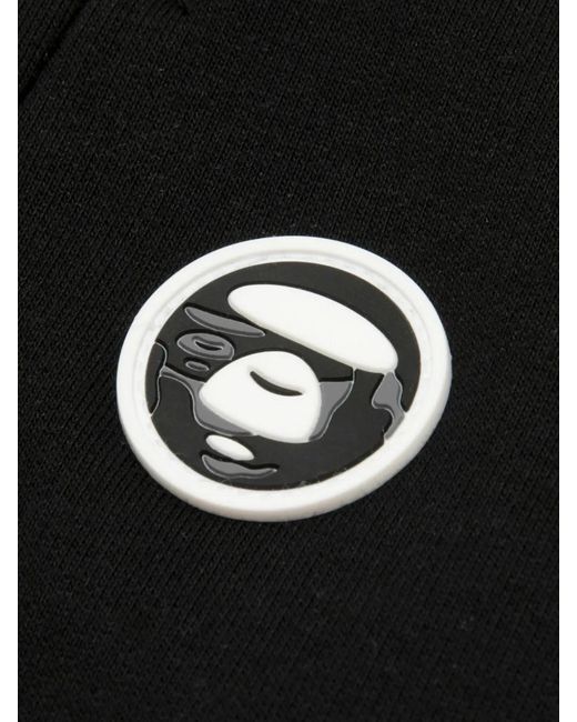 Aape By A Bathing Ape Black Logo Shorts for men