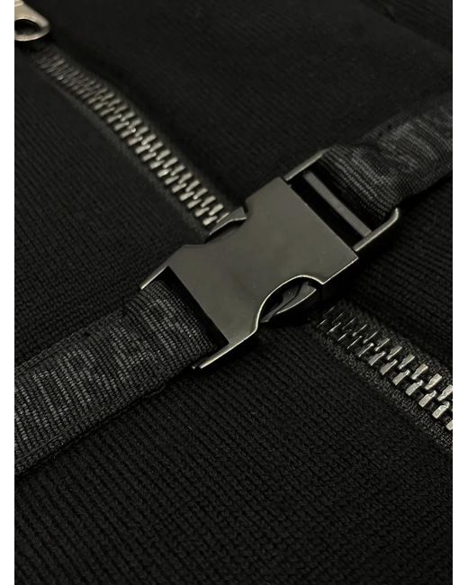 Mostly Heard Rarely Seen Black V-Neck Coat for men