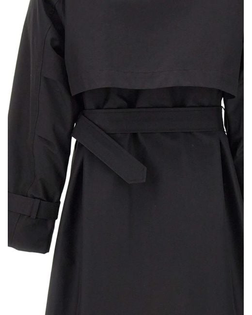 DUNO Black Belted Trench Coat