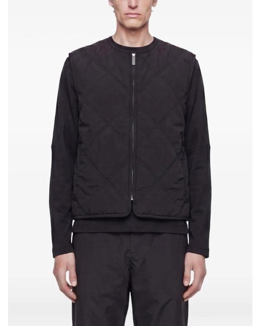 Laminar Blue Quilted Gilet for men