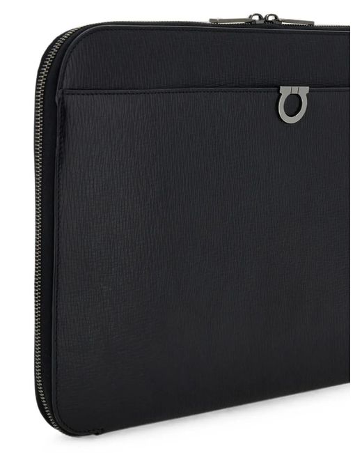Ferragamo Black Gancini Document Holder for men