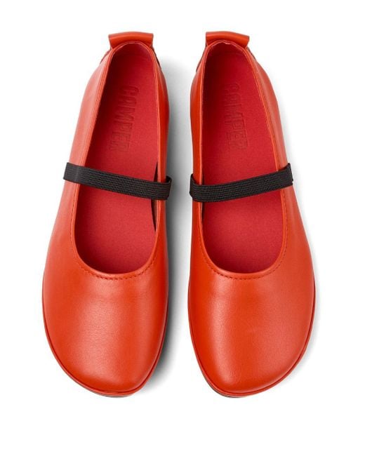 Camper Red Right Ballerina Shoes