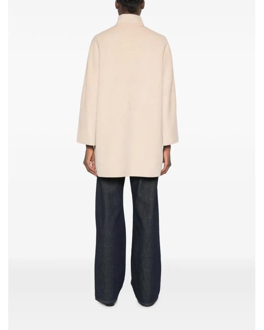 ROSSO35 Natural High-Neck Button-Up Coat