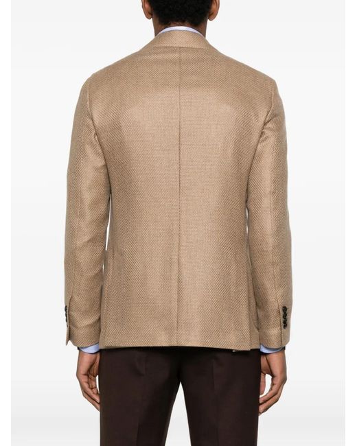 Lardini Natural Buttoned Gran Panama Llana Jacket for men