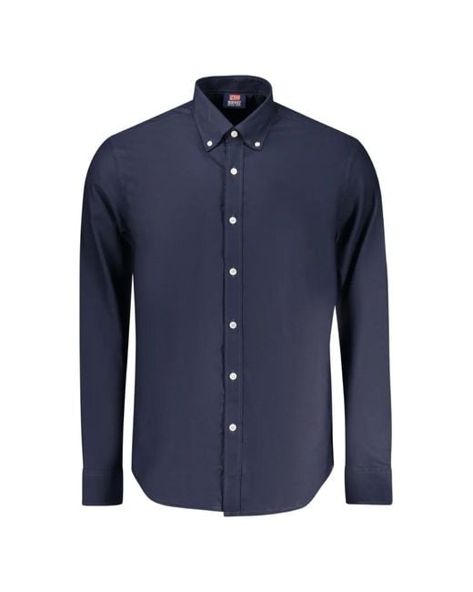 Norway 1963 Blue Button-Down Collar Shirt for men