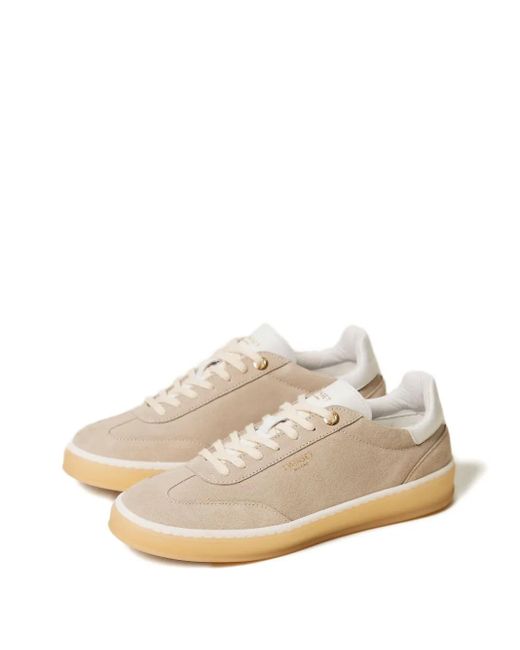 Twinset White Suede Sneakers