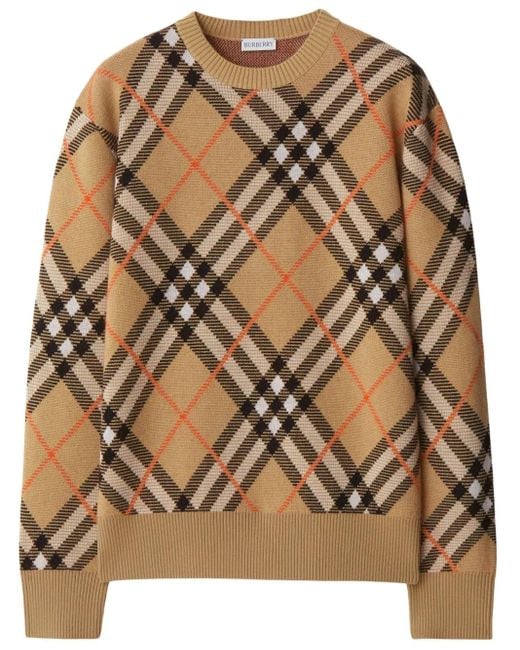 Burberry Check Sweatshirt in Brown für Herren
