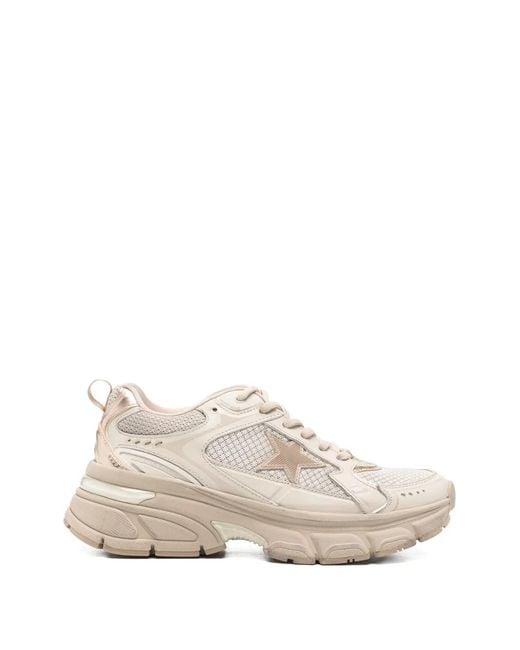 Golden Goose Deluxe Brand White Baskets Lightstar À Effet Métallisé