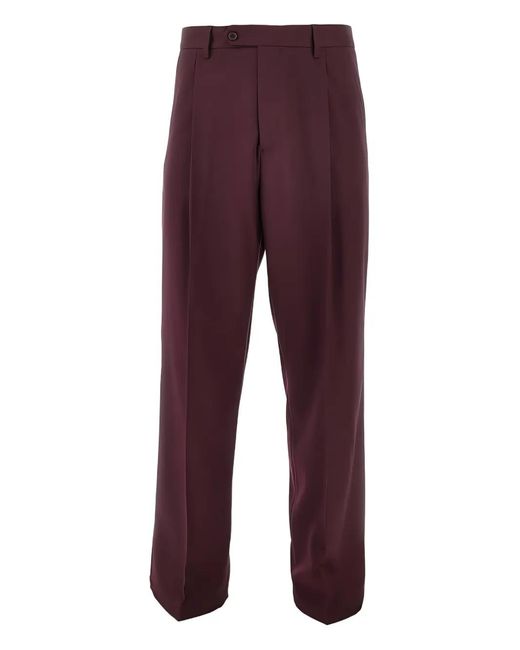MARSĒM Purple Pleated Trousers for men