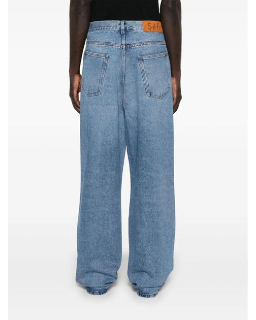 Séfr Blue Disco Cut Jeans for men