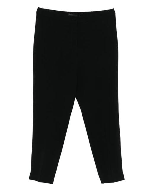Marina Rinaldi Black Split-Hem Trousers