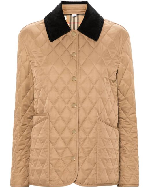 Burberry Brown Autumn Elegance Quilted Jacket