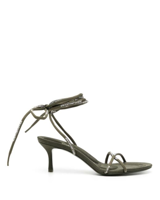 Alexander Wang White Helix 65mm Leather Sandals