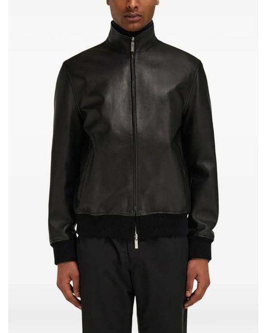 Ferragamo Black Reversible Nappa Blouson Jacket for men
