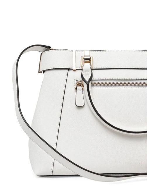 Guess ロゴ ハンドバッグ White