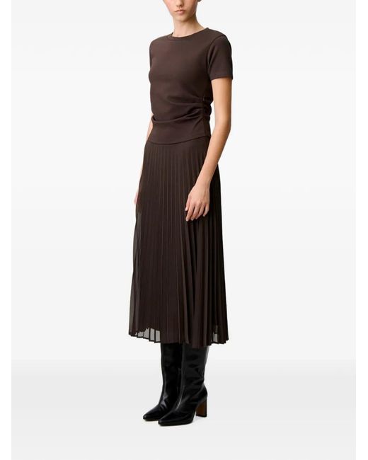 Claudie Pierlot Multicolor Pleated Bi-Material Dress
