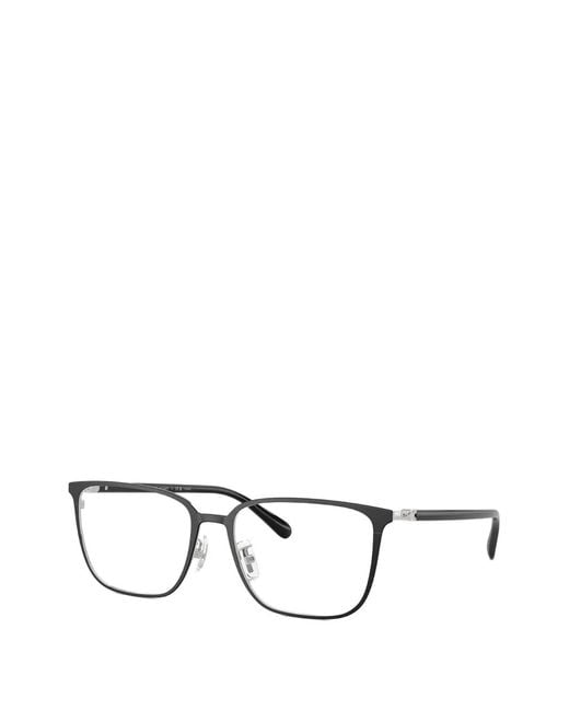 COACH Black Square-Frame Titanium Glasses for men