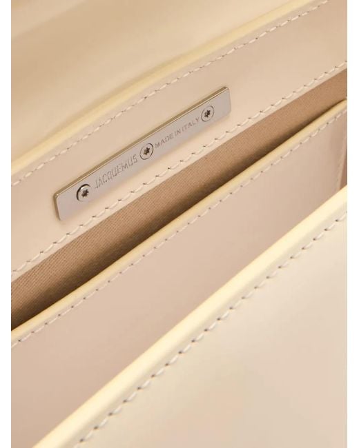 Jacquemus Natural 'Il Grande Bambino' Iivory Calf Leather Tote Bag