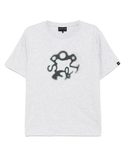 SPORT b. by agnès b. Faded Circle T-Shirt in White für Herren