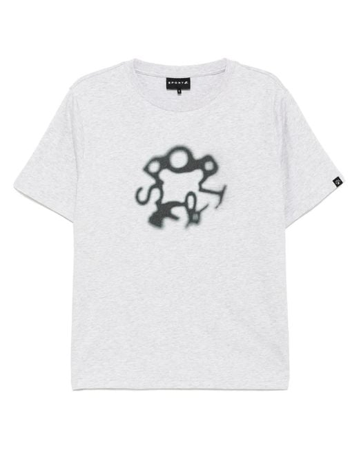 SPORT b. by agnès b. White Faded Circle T-Shirt for men