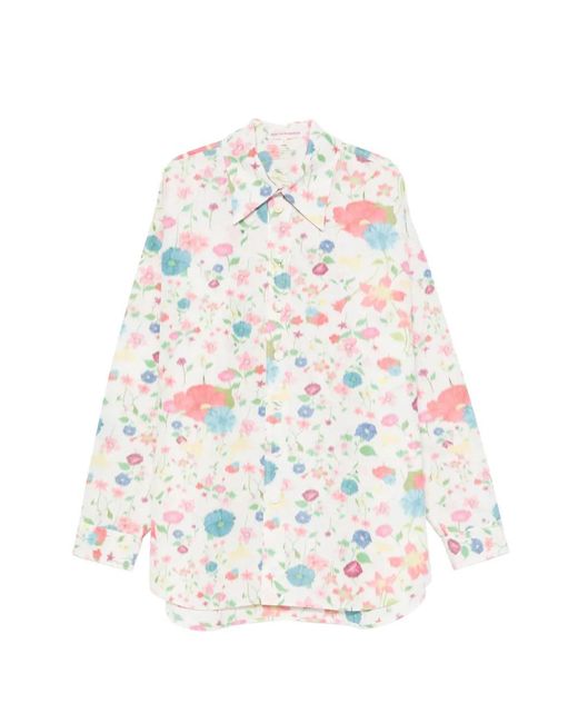 Walter Van Beirendonck White Floral-Print Shirt for men